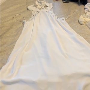 Halter white dress